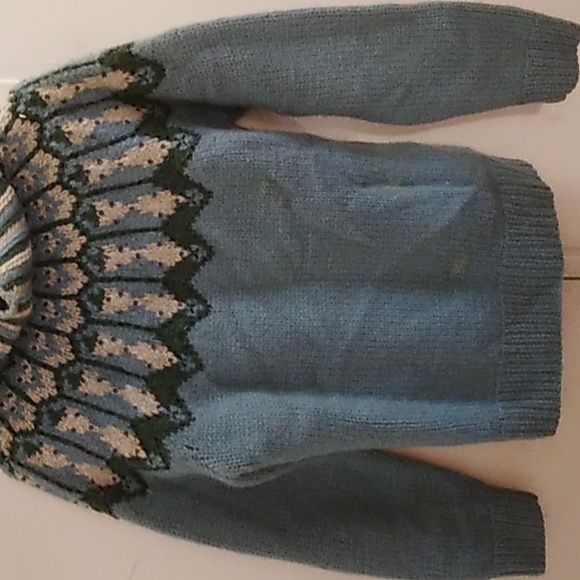 Teal sweater Cowl neck - Picture 2 of 4